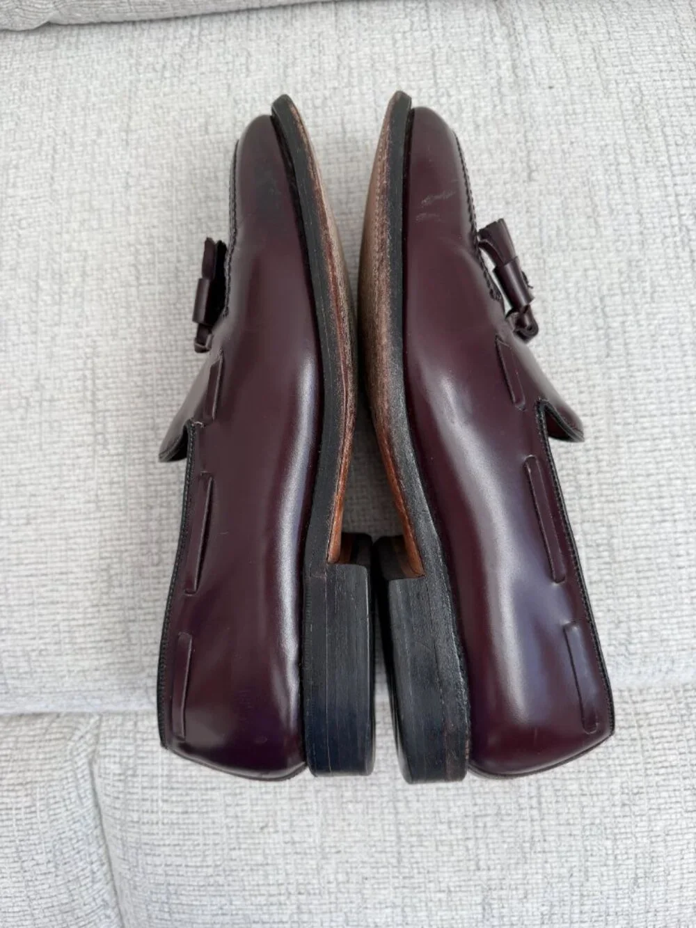 Allen Edmonds Grayson Mens 6.5 EEE Burgundy Tassel Loafers Dress Shoes USA 8297